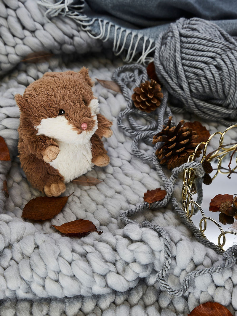 Warmies brown large hamster heatable soft toy - British product