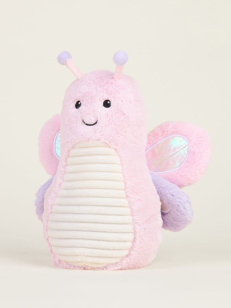 Warmies pink large butterfly heatable soft toy, imported from the UK