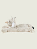 Warmies beige large bobcat heatable soft toy, imported from the UK