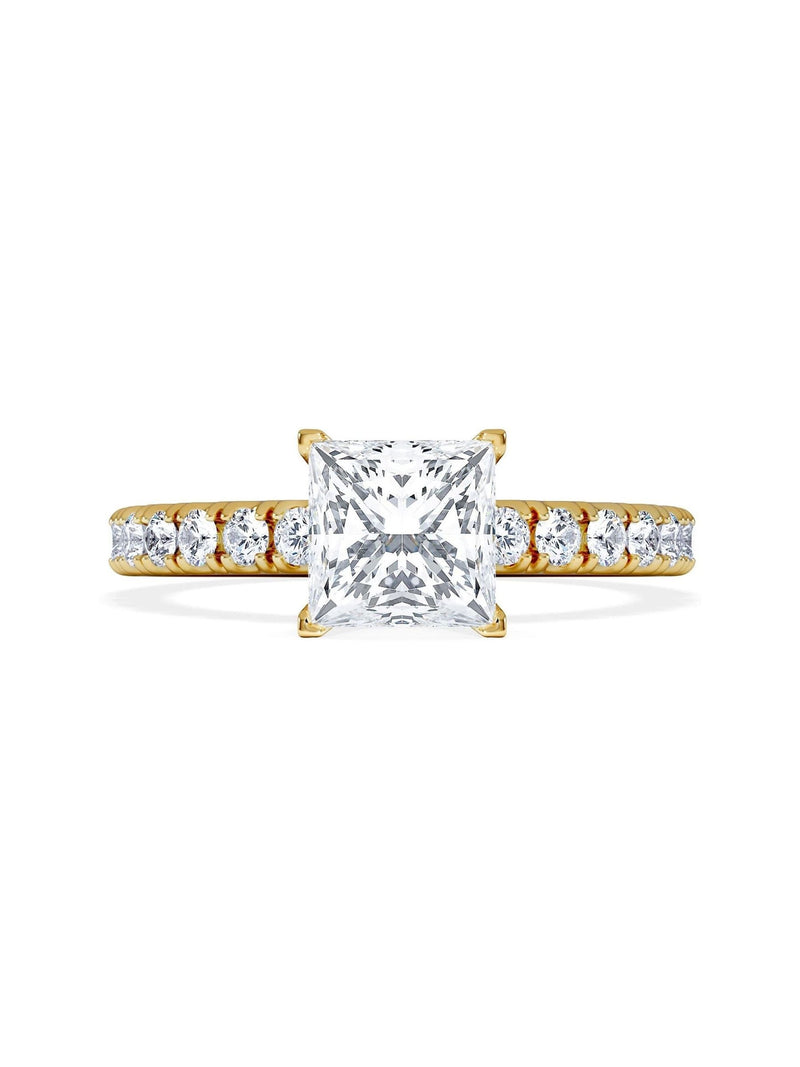The Diamond Store 9K Gold Katerina 1.55ct Princess Cut Lab Diamond Solitaire Engagement Ring