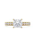 The Diamond Store 9K Gold Katerina 1.55ct Princess Cut Lab Diamond Solitaire Engagement Ring