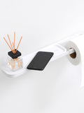 Brabantia Mineral Fresh White toilet roll holder with shelf - British product
