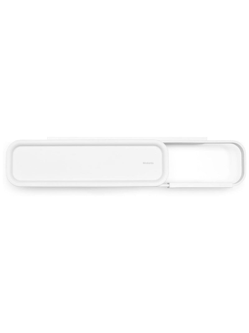 Brabantia Mineral Fresh White toilet roll holder with shelf - British product