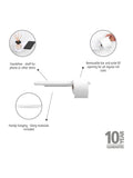 Brabantia Mineral Fresh White toilet roll holder with shelf - British product