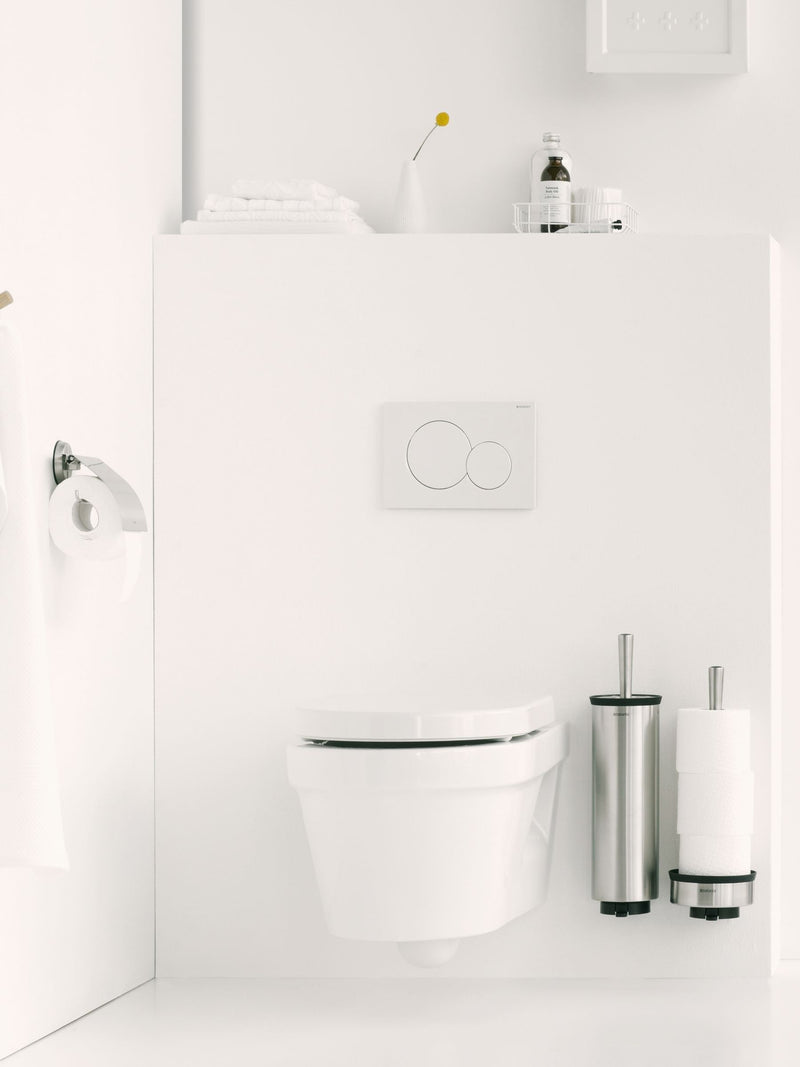 Brabantia Matt Steel Profile toilet brush and holder set (British brand)