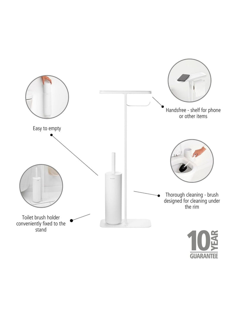 Brabantia Mineral Fresh White toilet butler, UK version