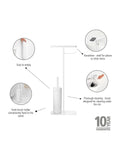 Brabantia Mineral Fresh White toilet butler, UK version