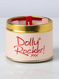 Lily-Flame Dolly Rocker scented tin candle 230g, imported from the UK