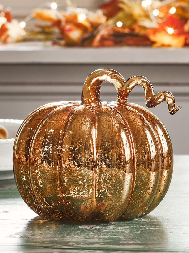 Lights4fun mercury glass pumpkin 16.5cm (British brand)