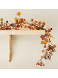 Lights4fun 1.5m Pre Lit Berry Autumn Garland