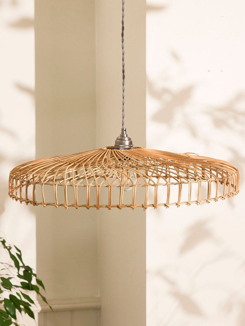 Dibor natural rattan ceiling shade 57cm - British product