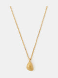 Accessorize gold tone stainless steel molten nugget pendant necklace - British product