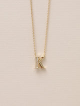 Next Inicio 14K Gold Plated Mother of Pearl Initial K Pendant Necklace with Gift Pouch- Buy online at McGrocer