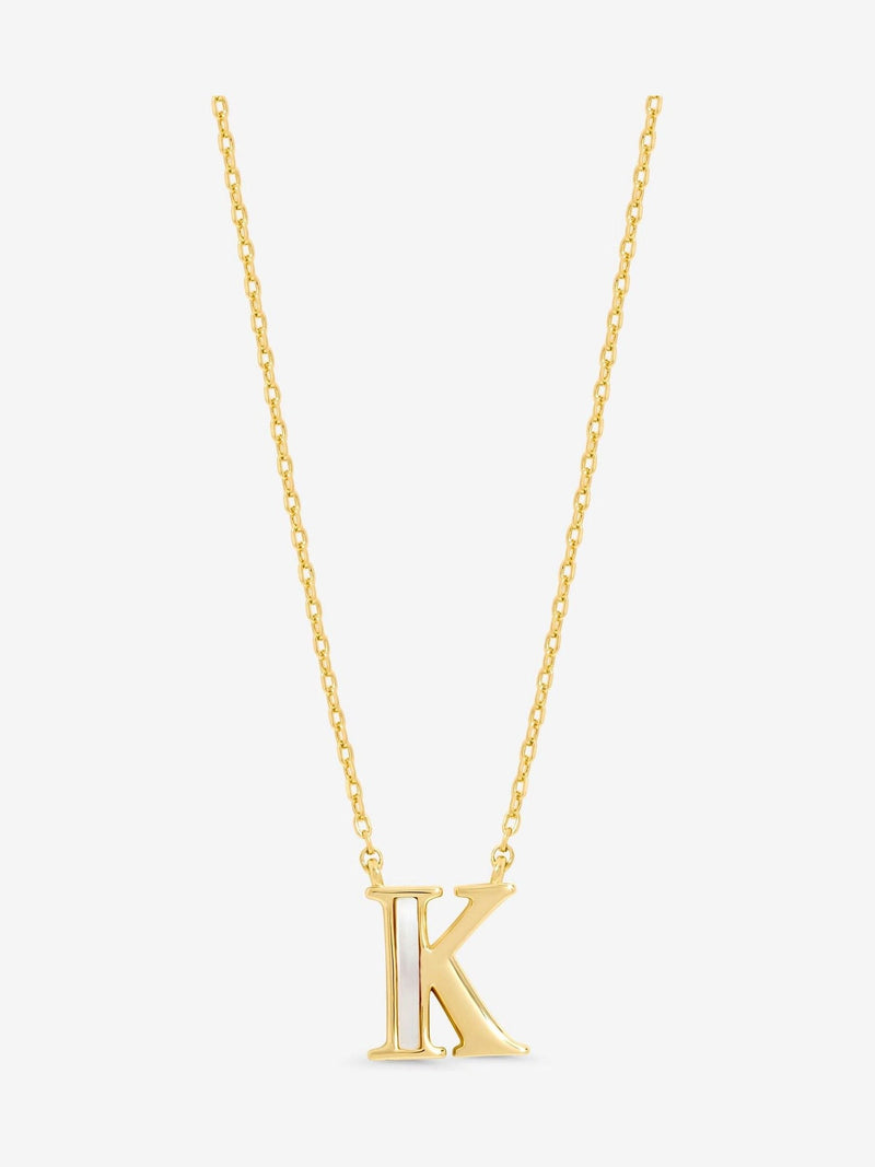Inicio initial K pendant necklace, UK version