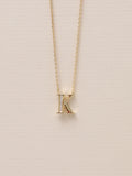 Inicio initial K pendant necklace, UK version