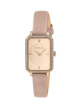 Next Radley Pink Gold Plated Stone Set Case Leather Strap Watch RY21890- Buy online at McGrocer