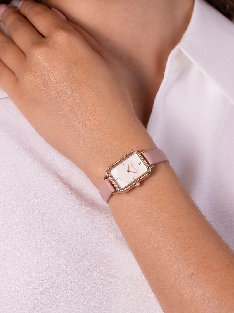 Radley gold plated watch with stone set bezel - British product