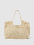 Reiss tote bag raffia-effect cut-out (British brand)