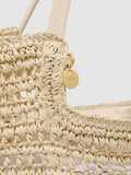Reiss tote bag raffia-effect cut-out (British brand)