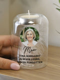 PMC personalised photo memorial tealight holder, imported from the UK