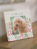 PMC Personalised Floral Ceramic 4x4 Frame, imported from the UK