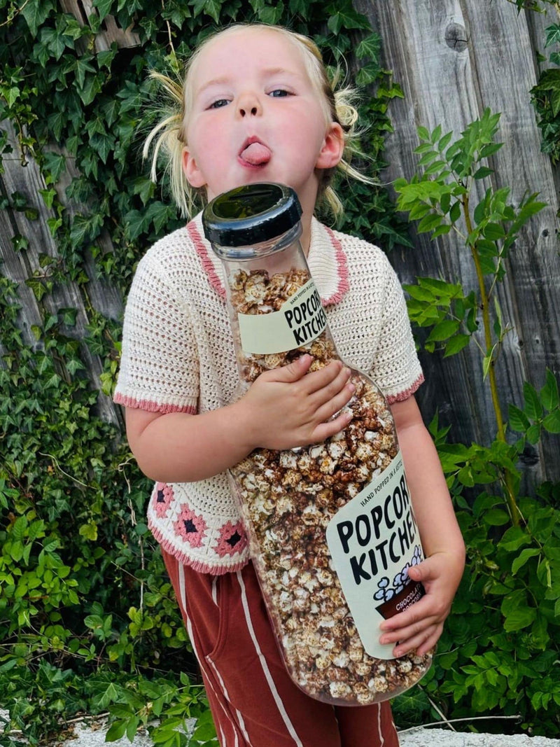 Popcorn Kitchen riesige Geldflasche gefüllt mit süßem Popcorn, importiert aus Großbritannien
