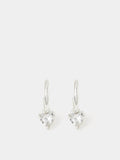 Accessorize diamanté heart drop hoop earrings - British product
