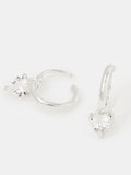 Accessorize diamanté heart drop hoop earrings - British product