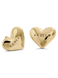 Radley Gold 18ct Gold Plated Hammered Heart Earrings