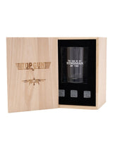 Next Widdop Clear Top Gun Whisky Tumbler Set with Stones in Wooden Box 10cm- Buy online at McGrocer