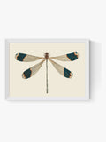 East End Prints White British Dragonfly wall art print - British product
