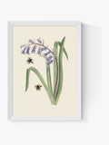 East End Prints white bee and wild hyacinth wall art - British product