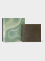 Next Osprey London The Compass Green Leather Coin Wallet- Buy online at McGrocer