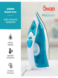 Swan White Aqua steam iron with ceramic soleplate, UK version