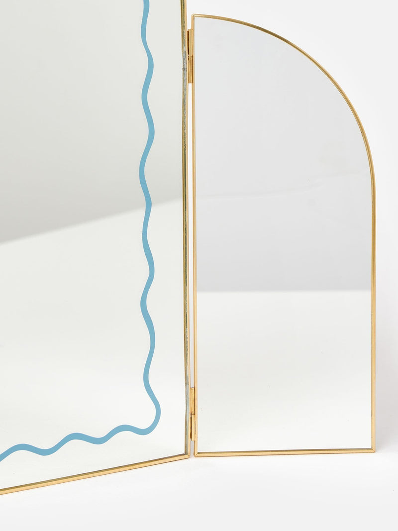 Oliver Bonas gold bow arch mirror 37cm, imported from the UK