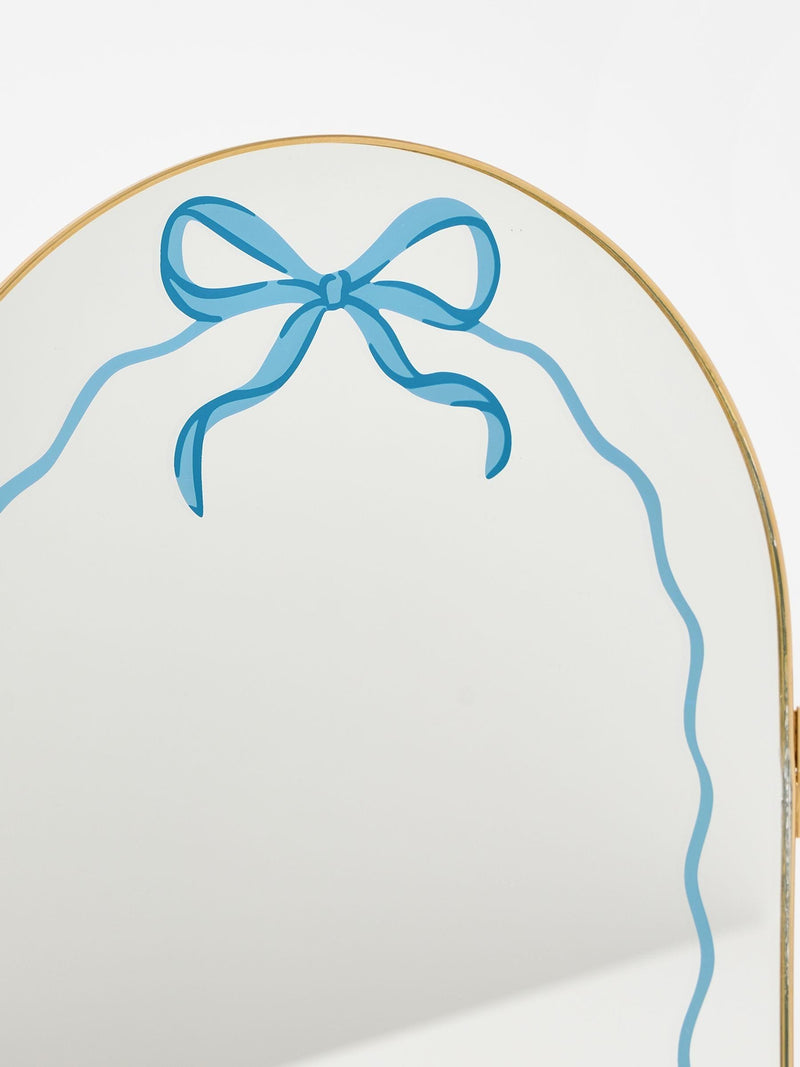Oliver Bonas gold bow arch mirror 37cm, imported from the UK