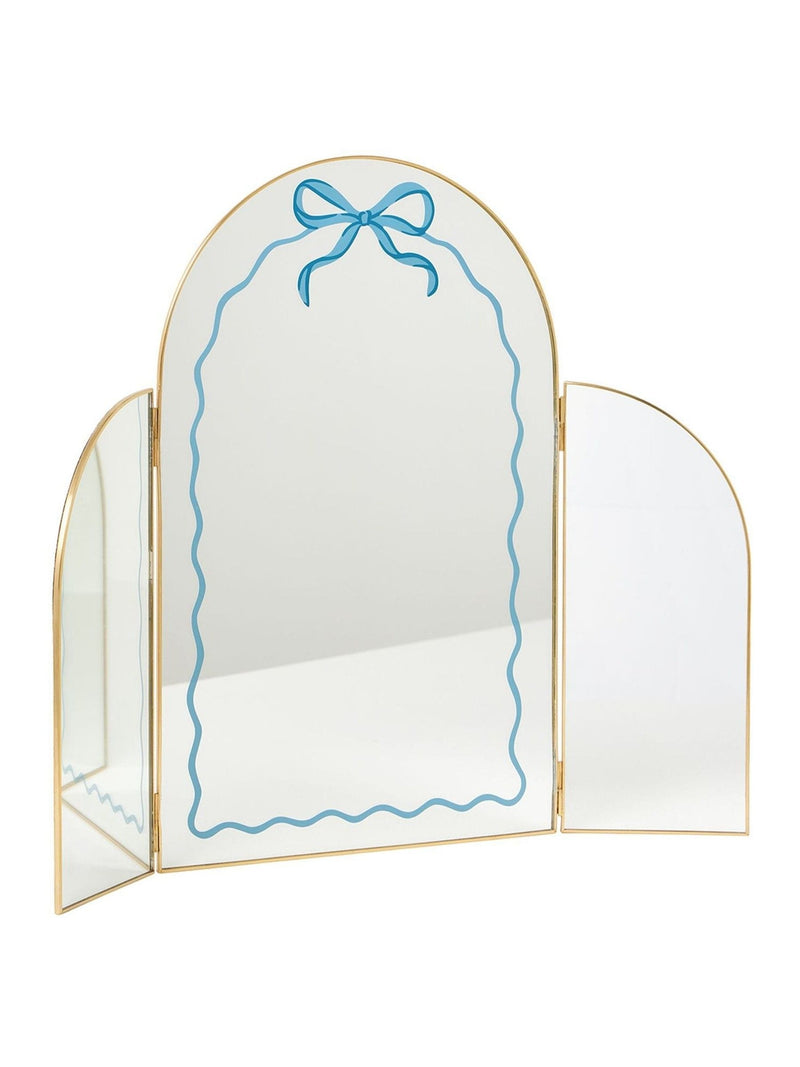 Oliver Bonas gold bow arch mirror 37cm, imported from the UK