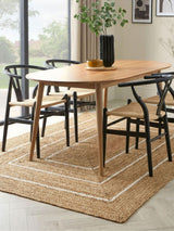 Next Esselle Home Natural Prestbury Border Handbraided Jute Rug 120x170cm- Buy online at McGrocer