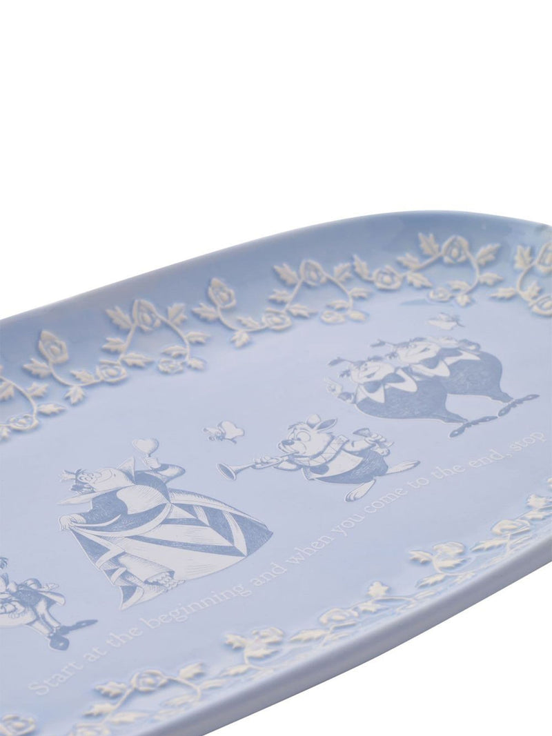 Widdop Blue Alice in Wonderland serving plate 30.5cm, UK version