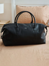 Next Made Yours Personalised Black Embroidered PU Weekend Holdall Bag- Buy online at McGrocer