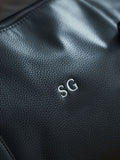 Made Yours personalised black PU weekend holdall bag - British product