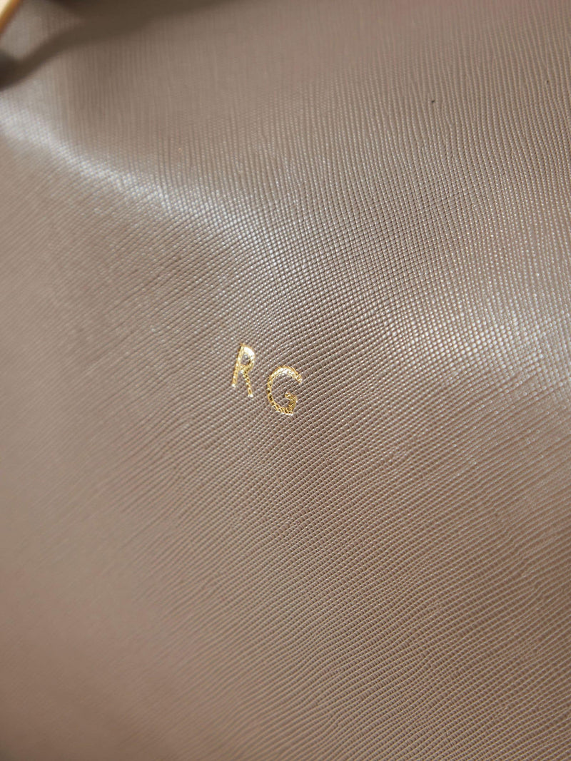 Made Yours taupe personalised holdall bag - British product