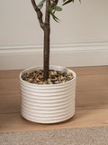 Scottish Everlastings artificial olive tree in ceramic pot 110cm, UK version