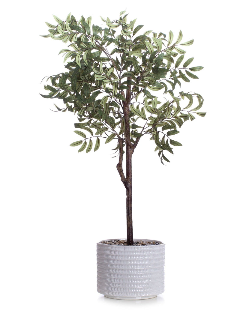 Scottish Everlastings artificial olive tree in ceramic pot 110cm, UK version