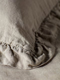 Secret Linen Store frill pillowcase natural linen - British product