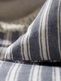 Secret Linen Store French Blue Fred Stripe standard pillowcase, imported from the UK