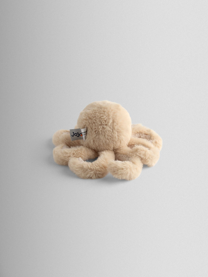 JoJo Maman Bébé plush octopus toy soft yellow faux fur (British brand)