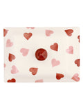Emma Bridgewater cream pink hearts small butter dish (British brand)