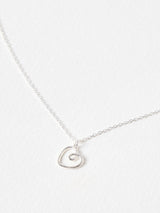 Next Oliver Bonas Silver Tone Hali Textured Heart Charm Pendant Necklace- Buy online at McGrocer