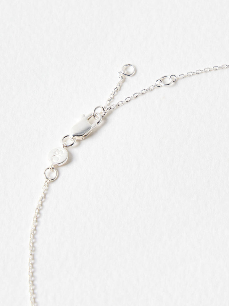 Oliver Bonas pendant necklace silver tone textured heart charm - British product